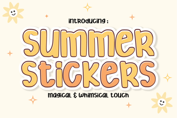 Summer Stickers: A Bold Font for Vibrant Visual Design